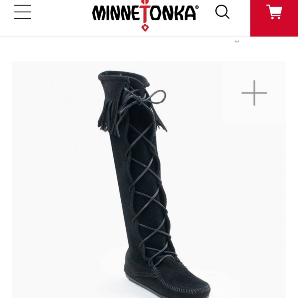 Minnetonka Front Lace Knee High Boots